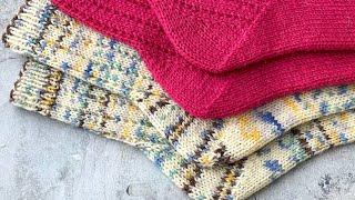 САМЫЕ УДОБНЫЕ НОСКИНоски с популярной пяткой. подробный мастер класс. Knitting socks