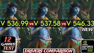 Nvidia Drivers Comparison  V 536.99 vs V 537.58 vs V 546.33   12 Games Test  ft. GTX 1660 Super