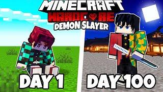 I Survived 100 Days as a DEMON SLAYER in HARDCORE Minecraft