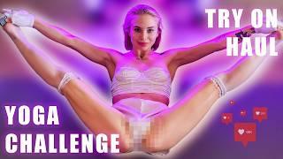 THIS NO BRA YOGA WORKOUT 4K Transparent Clothes Try On Haul  See-Through No Bra Trend