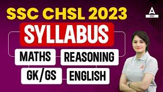 SSC CHSL Syllabus 2023  SSC CHSL Maths Reasoning GK GS English Syllabus By Neelam Mam