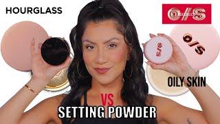 WHICH IS BETTER?ONESIZE VS HOURGLASS BLURRING SETTING POWDER +WEAR TEST *oily skin* MagdalineJanet