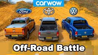 VW Amarok vs Ford Ranger vs Toyota Hilux OFF-ROAD BATTLE