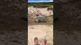 Wild-camp in a sand dune. #wildcamping #wildcampinguk #wildcamp #bigagnes