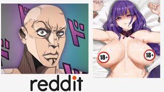 GENSHIN IMPACT vs REDDIT Rock reaction meme Inazuma #nsfw #animevsreddit #ecchi