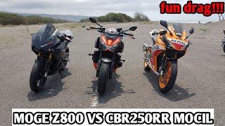 Moge z800 VS CBR250RR MOCIL..FUN DRAG