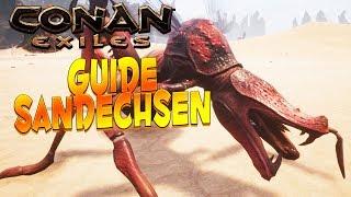 CONAN EXILES GUIDE Sandechsen  Sand Reaper - Fundorte Futter Sandechsen Königin zähmen️ 2019