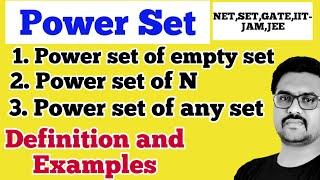 Power set definition and examplespower set of empty setPower set of Natural numberPower set