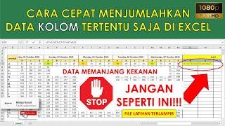 Cara Menjumlahkan Data Kolom Tertentu di Excel  Menjumlahkan Data Berdasarkan Kolom