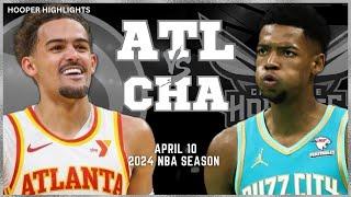 Atlanta Hawks vs Charlotte Hornets Full Game Highlights  Apr 10  2024 NBA Season