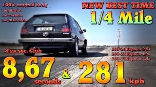 VW Golf Mk2 AWD 1233HP street car 8.67s @ 281kph Boba-Motoring 2017