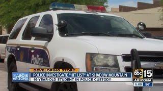 Police investigating alleged high school ‘hit list’