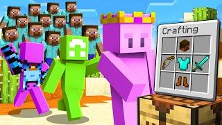 Minecraft Manhunt But We Can Craft Teammates