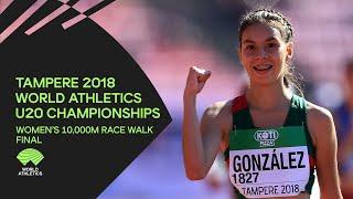 Womens 10000m Race Walk Final - World Athletics U20 Championships Tampere 2018