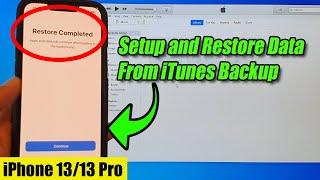 iPhone 1313 Pro How to Setup and Restore Data From iTunes Backup