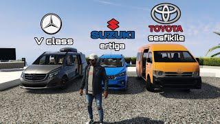 Toyota Hiace VS Benz V Class VS Suzuki Ertiga uber taxi challenge - GTA 5 Mzansi episode 1