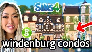 building an apartment and bookstore in the Sims 4 Windenburg  For Rent Around the World Pt 10