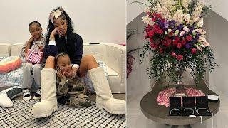 Offset Gifts Cardi B With Three Icy Chains & Bouquets of Flowers for Mother’s Day