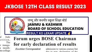 JKBOSE 12th Class Result 2023  Jammu & Kashmir Division  Today Update For Soft & Hard Zones