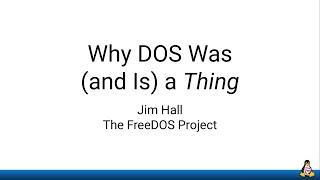 Why DOS Was and Is a Thing