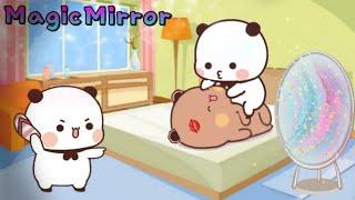 Magic Mirror 🪞🪄 Bubu Clone tries to Kiss Dudu Peach Goma Bubu Dudu Milk Mocha Bear