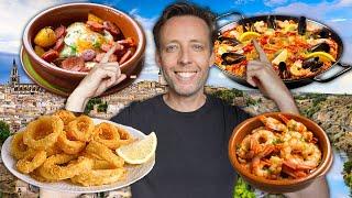 BEST Food in ALL of Spain Tapas Paella Churros Seafood & More