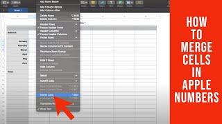 How to Merge Cells in Apple Numbers