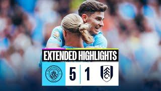 EXTENDED HIGHLIGHTS  Man City 5-1 Fulham  Haaland nets 7th City hat-trick