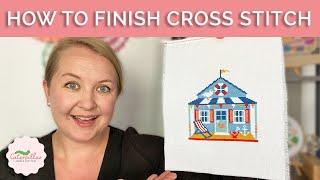 How to Finish Cross Stitch - the Flat Finish Method Tutorial  Caterpillar Cross Stitch