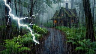 HEAVY RAIN AND THUNDER SOUNDS - DEEP SLEEP  Thunderstorm for Sleeping - Rain Sound Comfort