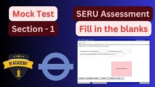 Section-1 Fill in the blanks - SERU TFL- Mock Test #Seruassessmenttfl #tfl #phv #seru