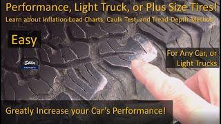 Determine Tire Pressure for NonStock NonOE Size Tires either Plus-Size or Larger Offroad Tires