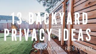 13 Backyard Privacy Ideas  Privacy Screens