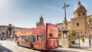 Palermo City Sightseeing Tour on Hop-on-hop-off Bus Italy 25-4-23
