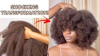 DIY Afro Wig At Home. Use This Technique. No Lace No Glue Needed