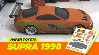 Paper Craft  How to make sports car at home  DIY Toyota Supra DIY Racing car Homemade DIY Models