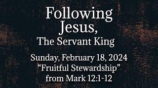 Sunday February 18 2024 sermon at SAJ