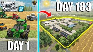 I SPENT 6 MONTHS turning FLAT LAND into a MEGA FARM MEGA FARM CHALLENGE  Farming Simulator 22