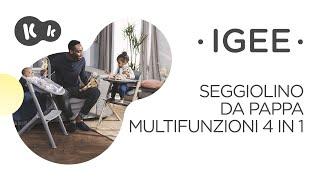 Seggiolone da pappa 4 in 1 IGEE Kinderkraft  Versione con sdraietta