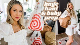 HUGE TARGET HAUL + GRANT THINKS BABY IS COMING SOON 35 weeks pregnant  leighannsays