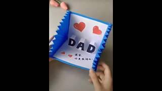 Fathers day card made by Hooria  #craft #handmade #Happy Fathers day ️ #Craft_with_Hooria