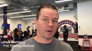 Mark Wahlberg works out at F45 Training in Jupiter after filming Father Stu