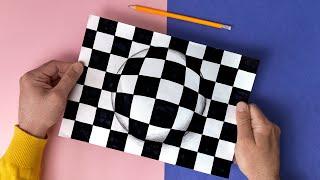 Art activity idea How to make Op-Art sphere illusions. Perfect for at home or the classroom #withme