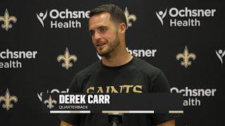 Derek Carr on Progress in New Offense QB Room  Saints Minicamp 6132024