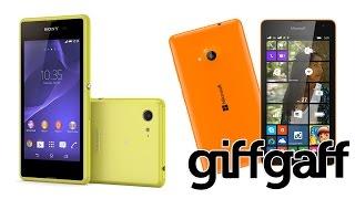 Sony Xperia E3 vs Microsoft Lumia 535  giffgaff