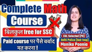 Complete Maths Course Free from YouTube  Best Maths Teachers on YouTube  SSC CGL SSC CPO 2024