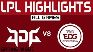 JDG vs EDG Highlights ALL GAMES LPL Spring Split 2024 JD Gaming vs EDward Gaming by Onivia