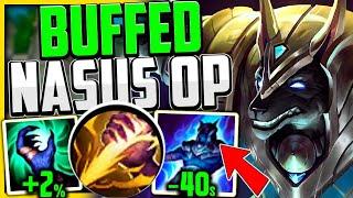 BUFFED NASUS JUNGLE CANT BE STOPPED 40 SEC LOWER R CD+2% LIFE STEAL - League of Legends