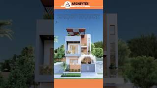 22x60 Feet House Elevation Design  3d #elevation #trending #shorts #architecture #archbytes