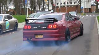 Nissan Skyline R33 GTS-T - Burnout & Crazy Sounds